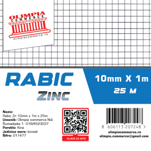 Rabic Zn 10mm x 1m x 25m  ( 011477 )