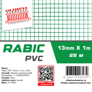 Rabic PVC 13mm x 1m x 25m  ( 011480 )