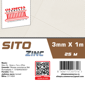 Sito Zn 3mm x 1m x 25m  ( 011484 )