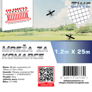 Komarnik pocinkovani 1.2m x 25m  ( 011486 )