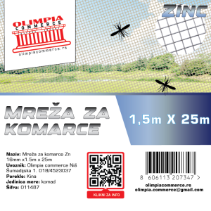 Komarnik pocinkovani 1.5m x 25m  ( 011487 )