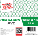 heksagon PVC 13mm x 1m x 25m 011464