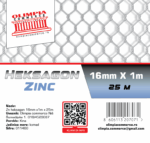 heksagon mreža Zn 16mm x1.2m x 25m